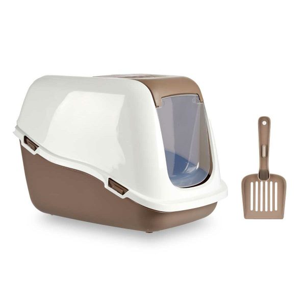Kattenbak Wit Beige Plastic 39,7 x 57 x 39 cm (6 Stuks)