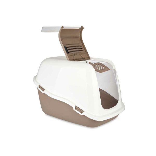 Kattenbak Wit Beige Plastic 39,7 x 57 x 39 cm (6 Stuks)