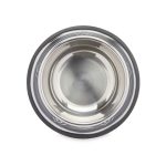 Voerbak voor honden Zilverkleurig Grijs Rubber Metaal 26 x 7 x 26 cm (12 Stuks)