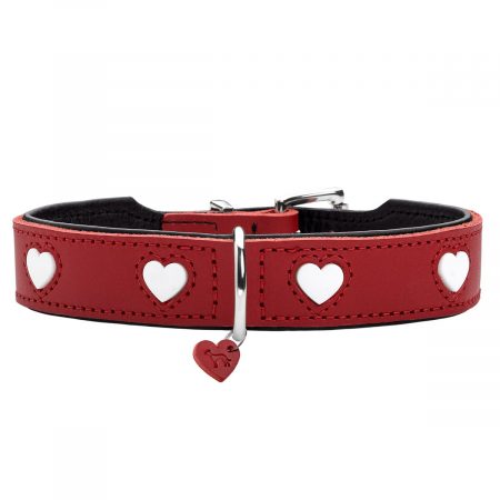 Hondenhalsband Hunter Love M/L 47-54 cm Rood