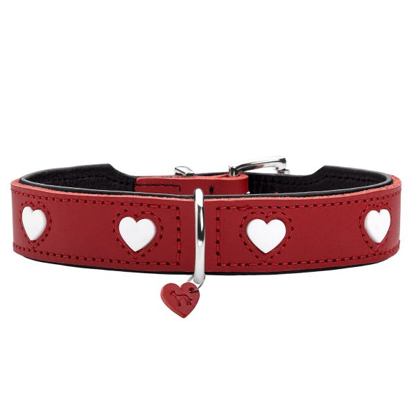 Hondenhalsband Hunter Love Rood S/M 38-44 cm